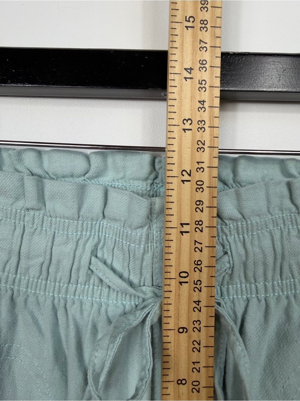 NWOT American Eagle Linen Blend Wide Leg Pants Sage Green Elastic Waist Size S - Picture 15 of 16